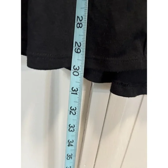 Terra & Sky Black Blouse Size 3XL Button Up Front Short Flutter Sleeve Smocked - Picture 3 of 6